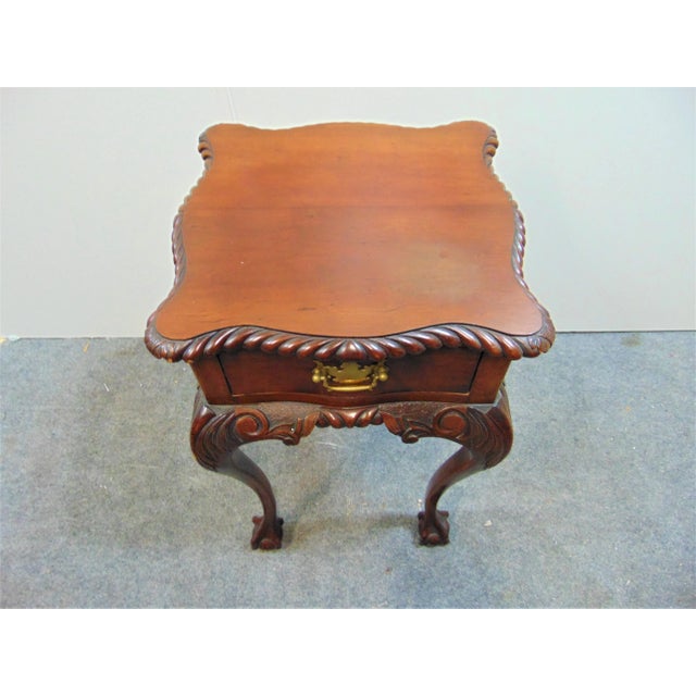 Chippendale Late 19th Century Centennial Chippendale Carved Nightstand For Sale - Image 3 of 9