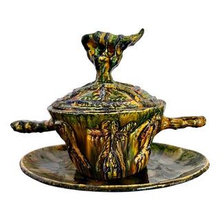 Soup Tureen and Dish by Gerlou, Set of 2 For Sale