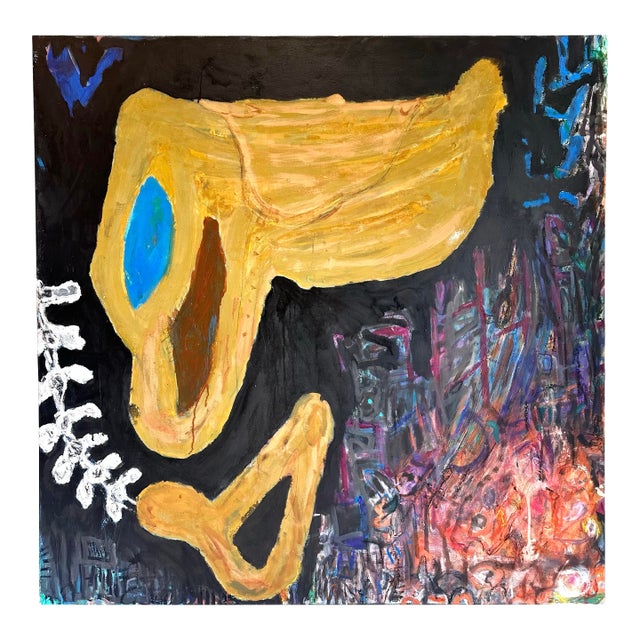 Dramatic Modern Abstract Painting by Roderick Coles For Sale