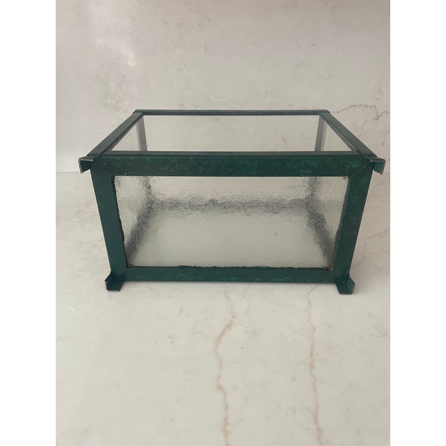 Small Antique Metal and Glass Aquarium For Sale In New York - Image 6 of 7