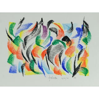 Françoise Galle, Abstract Dance, 1940, Pastel on Paper For Sale