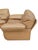 Complete living room set consisting of a three-seater sofa and a pair of beige leather armchairs with flat armrests, from...