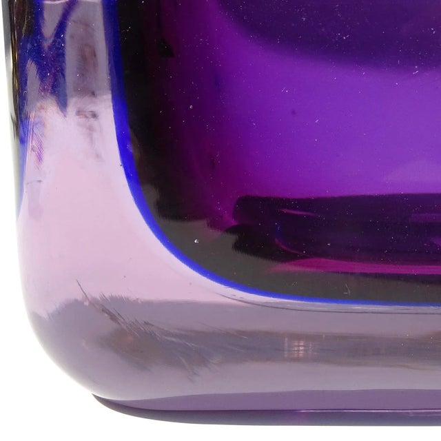 その他 Vintage Vetri Murano Sommerso Ashtray Vintage Murano Sommerso Glass Ashtray Flavio Poli Faceted