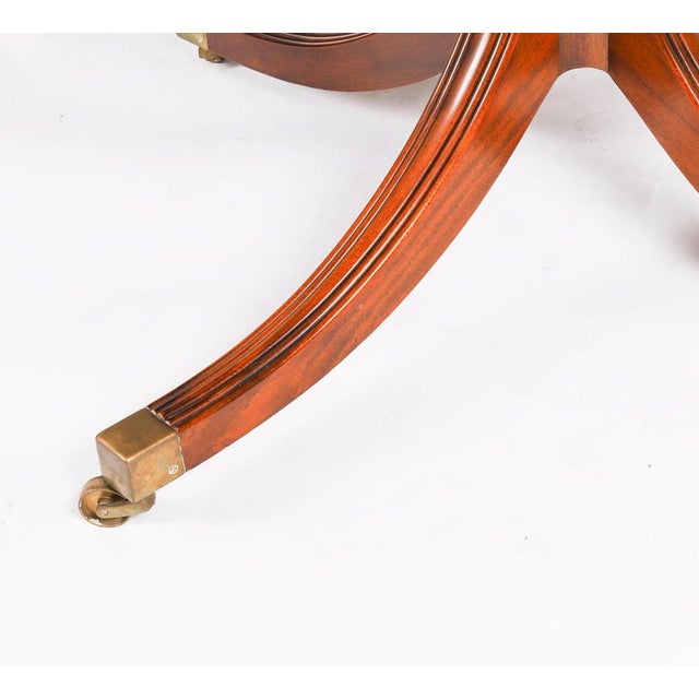 Vintage 20th Century Regency Revival Oval Dining Table with One Leaf from William Tillman, 1990s For Sale - Image 14 of 16