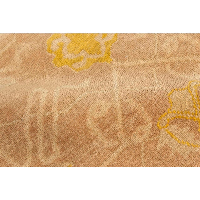 Modern Large Egyptian Modern Gold Wool Rug with Botanical Motif by Doris Leslie Blau For Sale - Image 3 of 8