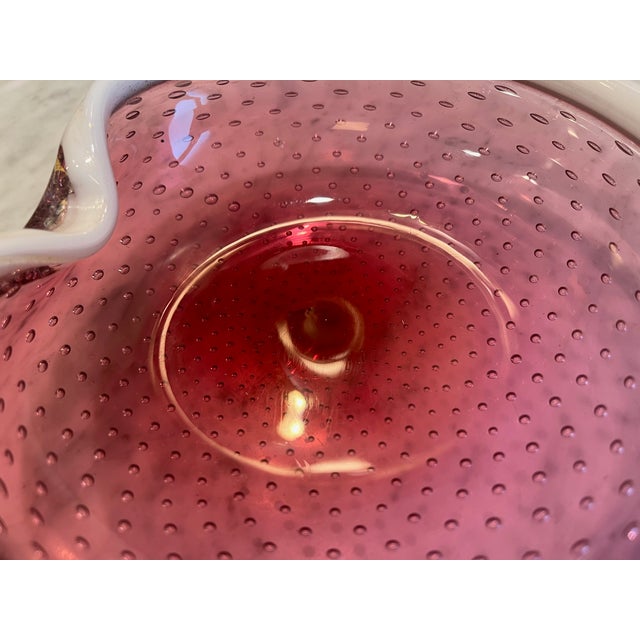 Pink Italian Murano MCM Bullicante Catchall Bowl For Sale - Image 9 of 9