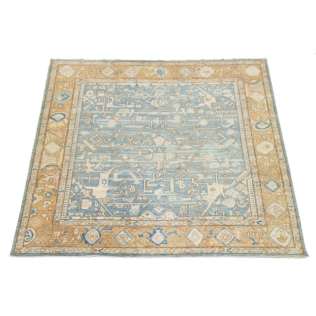 This Modern Oushak-style rug blends classic Turkish artistry with contemporary design. Hand-knotted from quality wool, it...