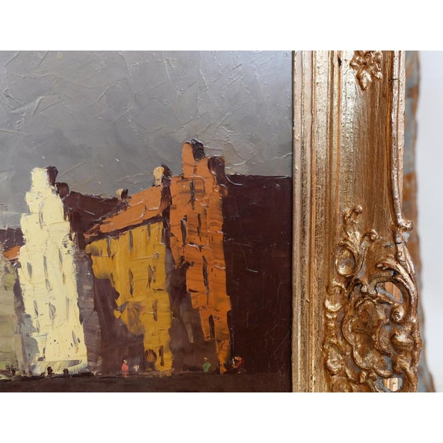 After Hein Hoppmann, German Expressionist Canal Scene, 1890s, Oil Painting For Sale - Image 10 of 12