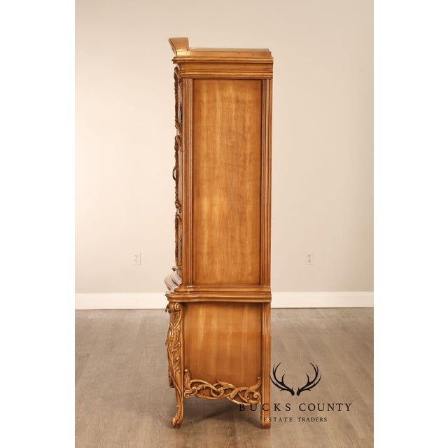 French Rococo Style Bombe Armoire Chest For Sale - Image 10 of 18