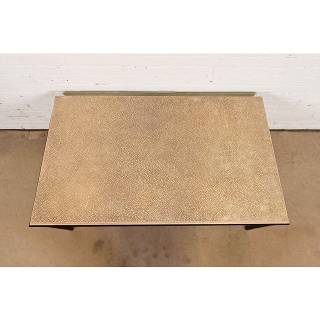 Early 21st Century Bill Sofield for Baker Furniture Modern Mahogany Raku Top Coffee Table or Cocktail Table For Sale - Image 5 of 11