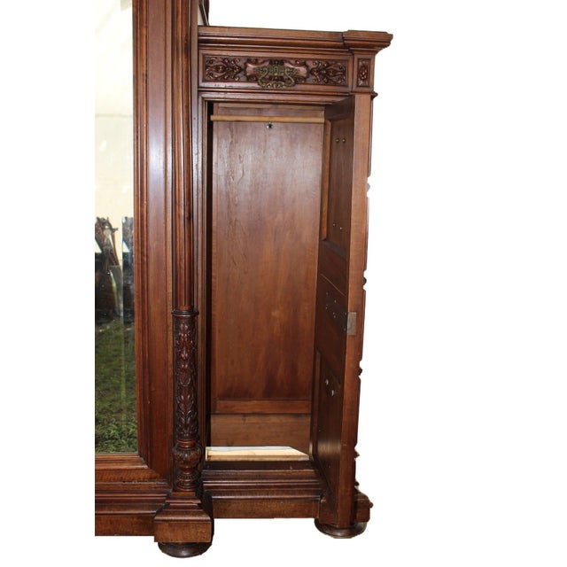 Late 19th Century English Aesthetic Movement Carved Armoire For Sale In New York - Image 6 of 7