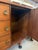 Brown 1970s Vintage Mid Century Modern Walnut Wood Credenza Buffet 3 Drawers With Milled Metallic Knobs For Sale - Image 8 of 9