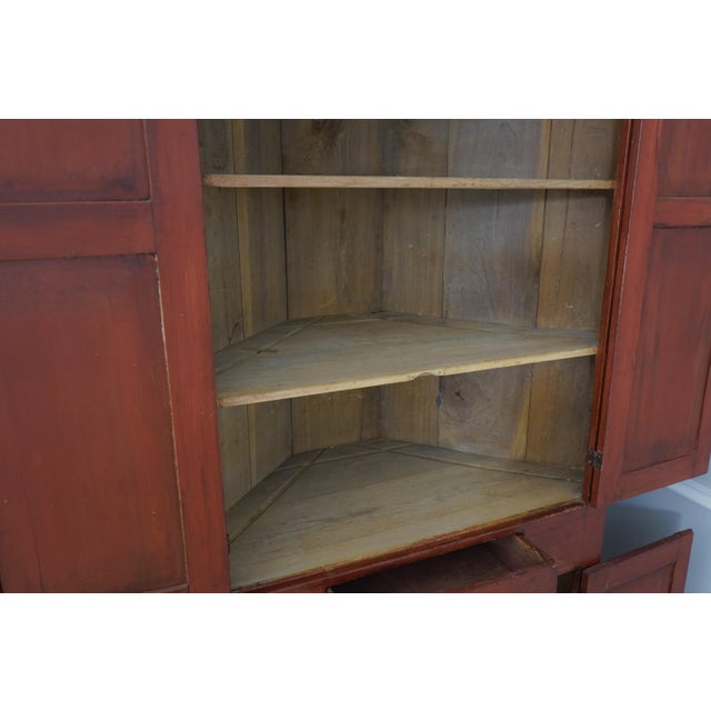 Antique Mid 19th Century Primitive Corner Cabinet For Sale In Philadelphia - Image 6 of 18