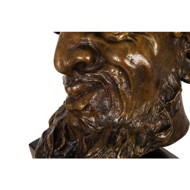 Italian Realist Bronze Bust of a Satyr Faun Attributed to Vincenzo Gemito For Sale - Image 10 of 18