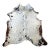 Brazilian Speckled Tricolor Cowhide Rug 69" X 90" For Sale