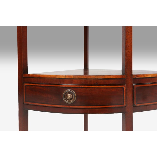 Vintage Corner Cabinet with Wood Inlay and Drawers, France, 1850s For Sale - Image 9 of 12