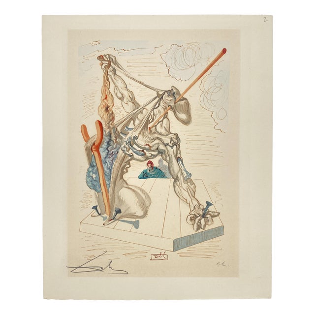 Salvador Dali, The Falsifiers from the Divine Comedy, 1960s, Woodcut For Sale