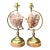 Vintage Brass and Wood Shell Lamps - Pair For Sale