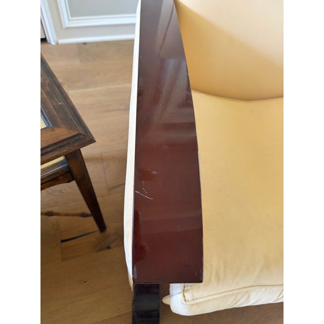 1930s French Art Deco Bentwood Arm Club Chairs in Cream Leather - A Pair For Sale - Image 9 of 18