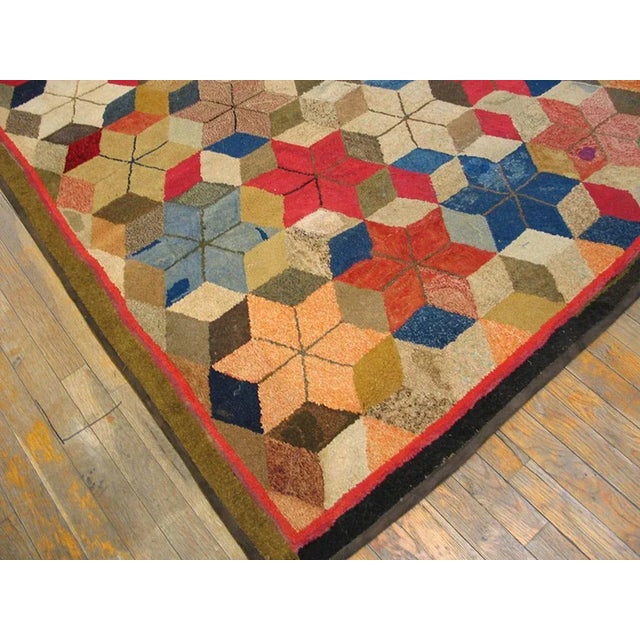 Folk Art Early 20th Century American Hooked Rug ( 5'8" x 11' - 173 x 335 ) For Sale - Image 3 of 7