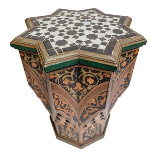 1970s Moroccan End Table For Sale