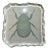 Glass Engraved Scarab Beetle Coaster For Sale