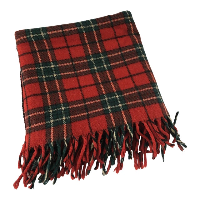 Vintage Faribo Red Wool Two Seater Pak a Robe Blanket For Sale