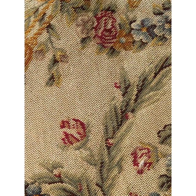 French Needlepoint Tapestry Chair Cover, 1890s For Sale - Image 16 of 18