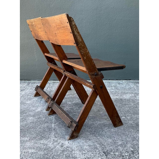 Vintage French Folding Chairs - A Pair For Sale - Image 11 of 12