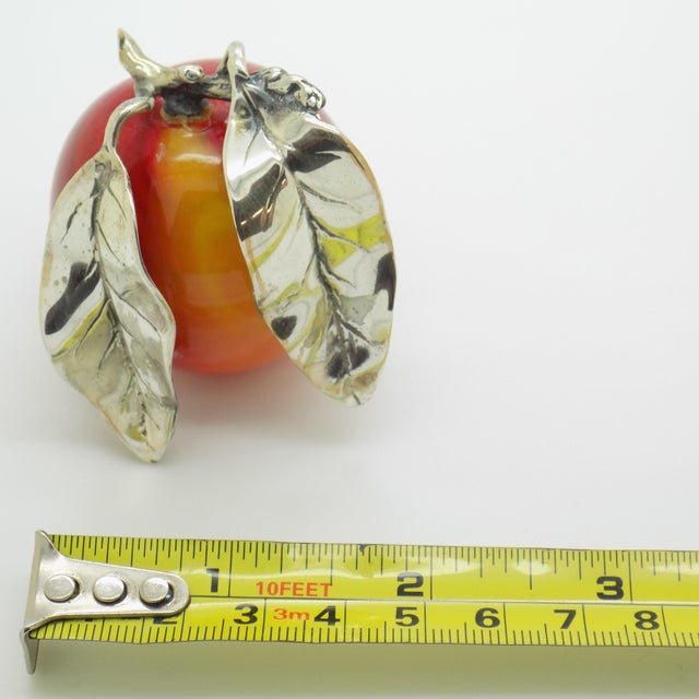 Vintage Italian Handmade Silver Prune Figurine by Angini, Tuscany, 1980s For Sale - Image 10 of 11