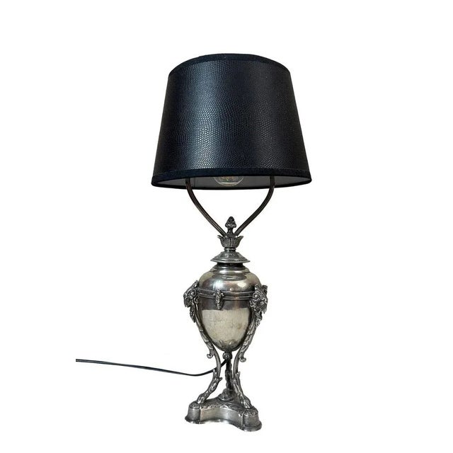 Silver Metal Lamp, 1900 For Sale - Image 15 of 15
