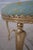 French Louis XIV Damask Upholstered Metal Base Ottoman For Sale - Image 11 of 12