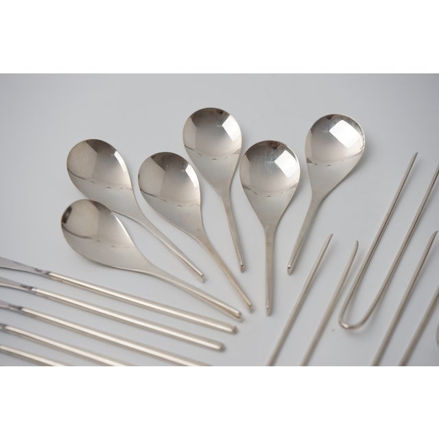 Edo Japanese Cuisine Gourmet Cutlery Set by Bibs Hosak-Robb for Robbe & Berking, 1980s, Set of 24 For Sale - Image 4 of 18