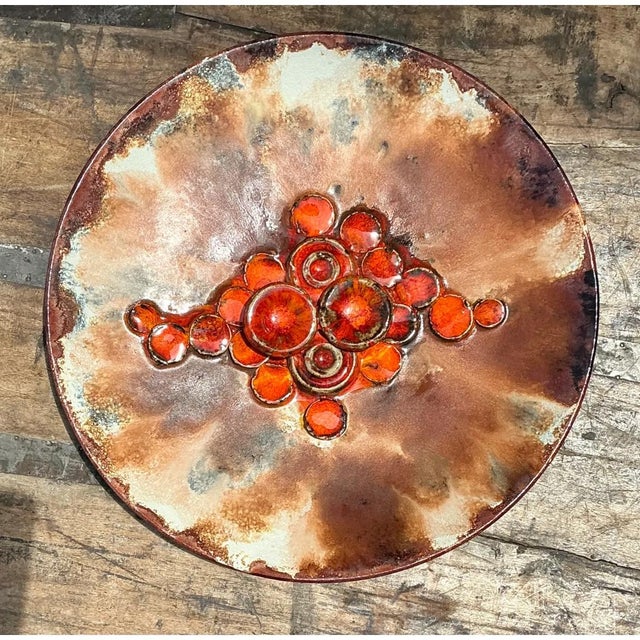 Vintage Danish Ceramic Mid-Century Modern Plate For Sale In West Palm - Image 6 of 12