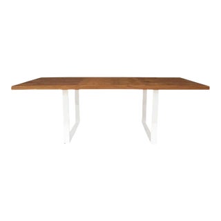 Burlwood & Steel Dining Table by Carlo Nieri For Sale