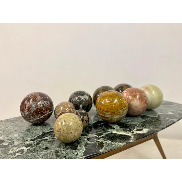 Selection of Specimen Marble and Stone Spheres, Set of 10 For Sale - Image 9 of 13