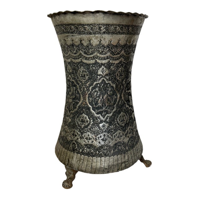 Antique Vase Cachepot Trashcan or Umbrella Stand For Sale