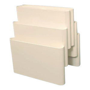 1970s Italian White Magazine Rack by Kartell