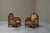 Pair of Art Deco Armchairs in Solid Wood and Tapisserie, 1930s. This is an incredible museum worthy pair of art deco...
