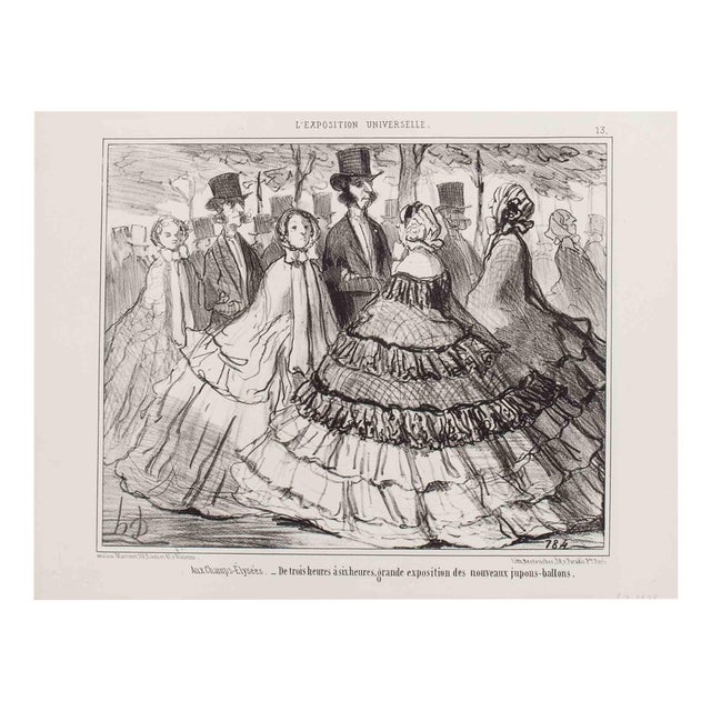 Honoré Daumier, L'Exposition Universelle, Lithograph, 1855 For Sale