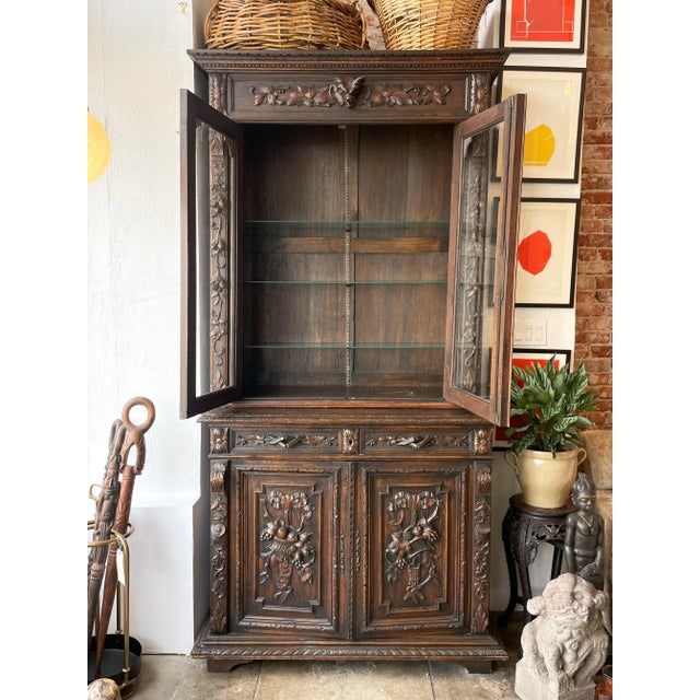 Add a touch of old-world historical charm to your home with this 19th Century Antique French Oak Normandy "Hunter's...