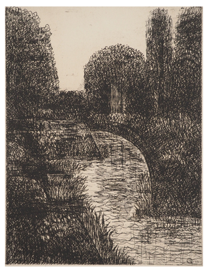 Marcel Gromaire, Along the River, Original Engraving