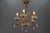 Metal Italian Florentine Gilt Metal and White Opalescent Glass Five-Light Chandelier, 1970s For Sale - Image 7 of 18