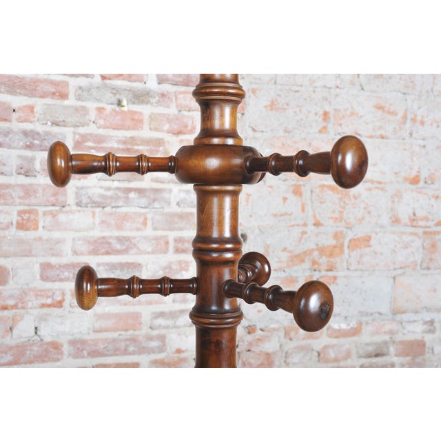 Czech Biedermeier Coat Hanger in Beech, 1890s For Sale - Image 4 of 10