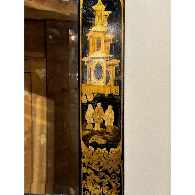 English Chinoiserie Lacquered Mirrors For Sale - Image 4 of 8