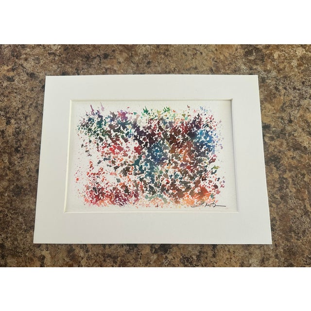 A vibrant original abstract watercolor bursting with color, movement, and spontaneous energy. Layers of jewel-toned reds,...