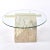 1970s Round Glass Topped Tessellated Stone Brass Cantilever Coffee Table or Side Table For Sale - Image 5 of 15