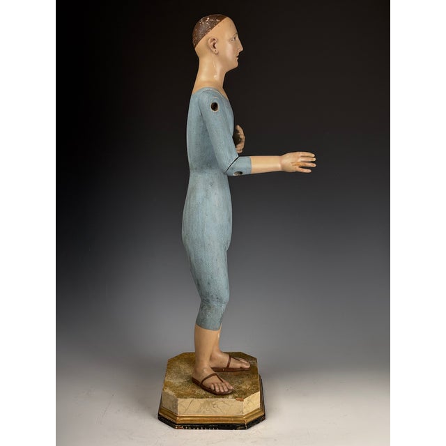 Unknown, Articulated Santos Figure (Female Saint), 1750, Poplar For Sale - Image 4 of 18