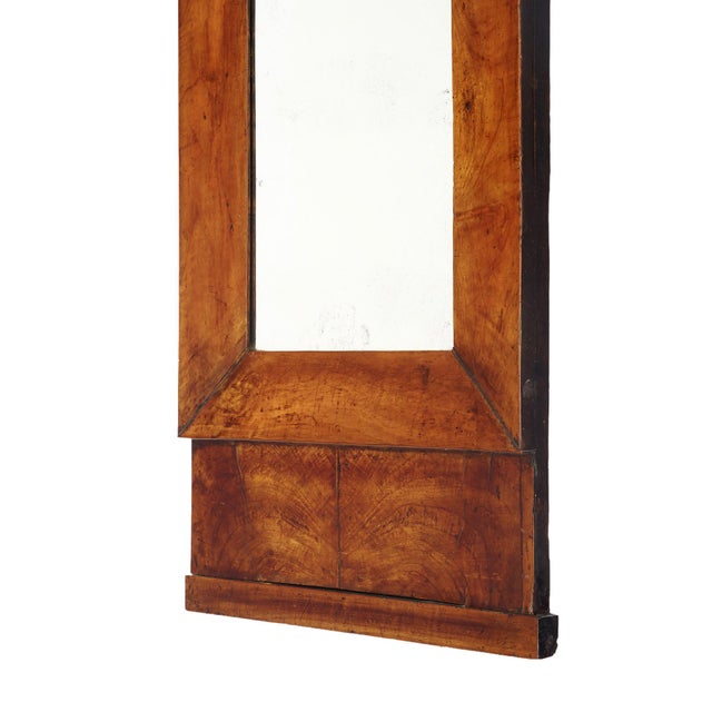 Brown French Directoire Period Wooden Mirror For Sale - Image 8 of 9