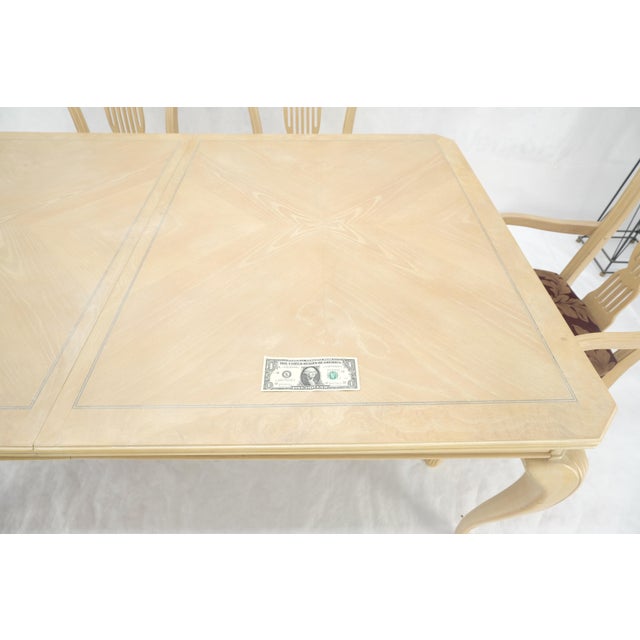 Queen An Style White Wash Dining Table 6 Chairs Set by Century Furniture MINT For Sale - Image 14 of 17